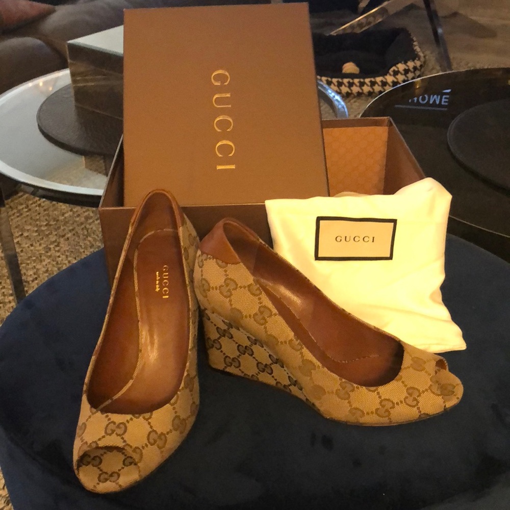 Gucci wedge heels 6 1/2